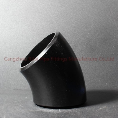 SENIOR 45 de las colocaciones de la tubería de acero de la soldadura de extremo del ANSI ASME B16.9 codo de LR de 90 grados
