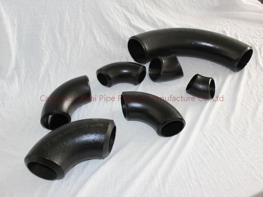 Curvas de tubo inconsútiles negras 5D de 3D 10D WPB codo de la tubería de acero de 90 grados
