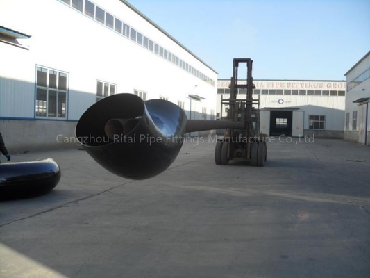 Instalaciones de tuberías soldadas con autógena de acero del diámetro grande del codo JIS B2220 XXS del negro de MSS SP44 48&quot; STD